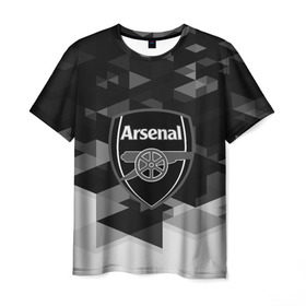 Мужская футболка 3D с принтом FC Arsenal sport geometry 2018 в Новосибирске, 100% полиэфир | прямой крой, круглый вырез горловины, длина до линии бедер | Тематика изображения на принте: 