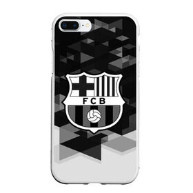 Чехол для iPhone 7Plus/8 Plus матовый с принтом FC Barcelona sport geometry в Новосибирске, Силикон | Область печати: задняя сторона чехла, без боковых панелей | Тематика изображения на принте: abstraction | barcelona | championship | fc | football | footer | polygon | soccer | socker | sport | абстракция | одежда | спорт | спортивный | униформа | футбол | футбольный клуб | чемпионат