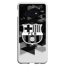 Чехол для Samsung S10E с принтом FC Barcelona sport geometry в Новосибирске, Силикон | Область печати: задняя сторона чехла, без боковых панелей | Тематика изображения на принте: abstraction | barcelona | championship | fc | football | footer | polygon | soccer | socker | sport | абстракция | одежда | спорт | спортивный | униформа | футбол | футбольный клуб | чемпионат