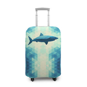 Чехол для чемодана 3D с принтом Акула в Новосибирске, 86% полиэфир, 14% спандекс | двустороннее нанесение принта, прорези для ручек и колес | shark | водолаз | гарпун | глубина | дельфин | злость | зубы | кит | кровь | курорт | лето | море | океан | отдых | охота | плавник | пляж | риф | рыба | хищник | челюсти | челюсть