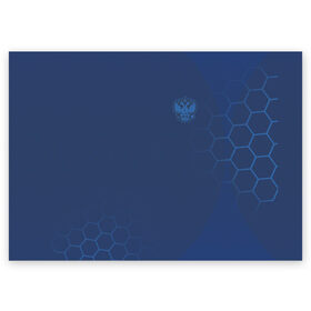 Поздравительная открытка с принтом Russia 2018 (Light-Blue) в Новосибирске, 100% бумага | плотность бумаги 280 г/м2, матовая, на обратной стороне линовка и место для марки
 | 0x000000123 | mashine | red | russia | герб | красная | машина | россия | спорт | футбол | хоккей