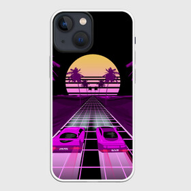 Чехол для iPhone 13 mini с принтом Vaporwave в Новосибирске,  |  | 3d | cgi | digital art | music | retro | vaporwave | абстракция | вейпорвейв | геометрия | музыка | ретро