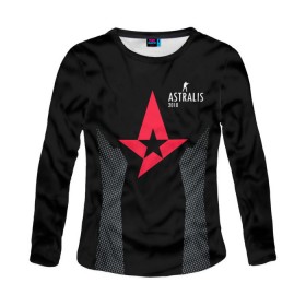 Женский лонгслив 3D с принтом Astralis - The Form в Новосибирске, 100% полиэстер | длинные рукава, круглый вырез горловины, полуприлегающий силуэт | Тематика изображения на принте: 0x000000123 | astralis | csgo | form | астралис | ксго | форма