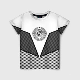Детская футболка 3D с принтом СССР в Новосибирске, 100% гипоаллергенный полиэфир | прямой крой, круглый вырез горловины, длина до линии бедер, чуть спущенное плечо, ткань немного тянется | 