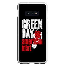 Чехол для Samsung S10E с принтом Green Day American Idiot в Новосибирске, Силикон | Область печати: задняя сторона чехла, без боковых панелей | green day | punk rock | билли джо армстронг | панк рок