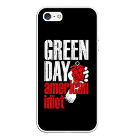 Чехол для iPhone 5/5S матовый с принтом Green Day American Idiot в Новосибирске, Силикон | Область печати: задняя сторона чехла, без боковых панелей | green day | punk rock | билли джо армстронг | панк рок