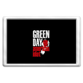 Магнит 45*70 с принтом Green Day American Idiot в Новосибирске, Пластик | Размер: 78*52 мм; Размер печати: 70*45 | Тематика изображения на принте: green day | punk rock | билли джо армстронг | панк рок