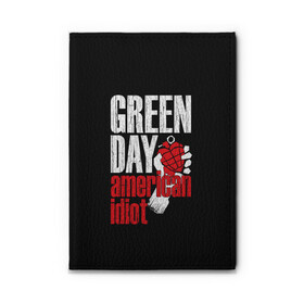 Обложка для автодокументов с принтом Green Day American Idiot в Новосибирске, натуральная кожа |  размер 19,9*13 см; внутри 4 больших “конверта” для документов и один маленький отдел — туда идеально встанут права | green day | punk rock | билли джо армстронг | панк рок