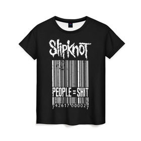 Женская футболка 3D с принтом Slipknot People в Новосибирске, 100% полиэфир ( синтетическое хлопкоподобное полотно) | прямой крой, круглый вырез горловины, длина до линии бедер | alternative | iowa | metal | nu | slipknot | slipnot | taylor | метал | слипкнот | слипнот