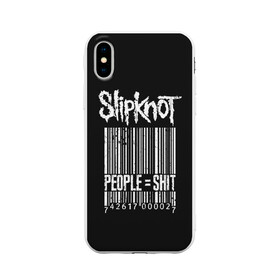 Чехол для iPhone X матовый с принтом Slipknot People в Новосибирске, Силикон | Печать на задней стороне чехла, без боковой панели | alternative | iowa | metal | nu | slipknot | slipnot | taylor | метал | слипкнот | слипнот