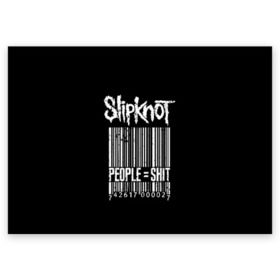 Поздравительная открытка с принтом Slipknot People в Новосибирске, 100% бумага | плотность бумаги 280 г/м2, матовая, на обратной стороне линовка и место для марки
 | alternative | iowa | metal | nu | slipknot | slipnot | taylor | метал | слипкнот | слипнот