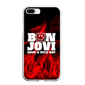Чехол для iPhone 7Plus/8 Plus матовый с принтом BON JOVI в Новосибирске, Силикон | Область печати: задняя сторона чехла, без боковых панелей | bon jovi | альтернативный хип хоп | группа | инди поп | музыка | музыкальное произведение | ноты | регги | рок | синти поп