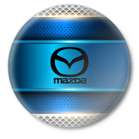 Значок с принтом MAZDA sport collection в Новосибирске,  металл | круглая форма, металлическая застежка в виде булавки | auto | automobile | car | carbon | machine | mazda | motor | motor car | sport car | автомашина | бренд | легковой автомобиль | мазда | марка | спортивный автомобиль | тачка