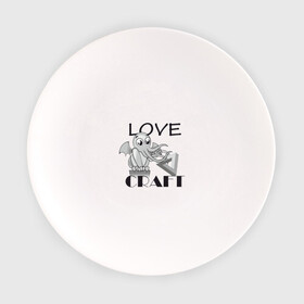 Тарелка с принтом Love Craft в Новосибирске, фарфор | диаметр - 210 мм
диаметр для нанесения принта - 120 мм | love craft | lovecraft | ктулху | лавкрафт