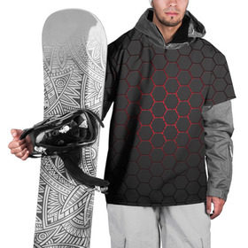 Накидка на куртку 3D с принтом Соты карбона в Новосибирске, 100% полиэстер |  | карбон | соты | текстура