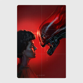 Магнитный плакат 2Х3 с принтом Ripley and Alien в Новосибирске, Полимерный материал с магнитным слоем | 6 деталей размером 9*9 см | alien | aliens | elleyart | ripley | рипли | чужие | чужой