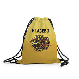 Рюкзак-мешок 3D с принтом Placebo в Новосибирске, 100% полиэстер | плотность ткани — 200 г/м2, размер — 35 х 45 см; лямки — толстые шнурки, застежка на шнуровке, без карманов и подкладки | placebo | альтернативный | инди | индирок | плацебо | рок