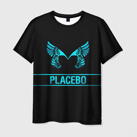 Мужская футболка 3D с принтом Placebo в Новосибирске, 100% полиэфир | прямой крой, круглый вырез горловины, длина до линии бедер | Тематика изображения на принте: 