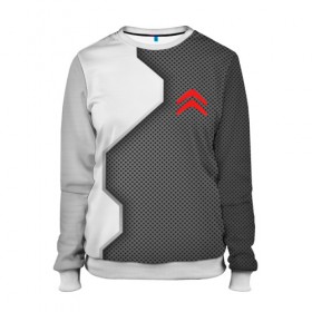 Женский свитшот 3D с принтом Citroen sport uniform auto в Новосибирске, 100% полиэстер с мягким внутренним слоем | круглый вырез горловины, мягкая резинка на манжетах и поясе, свободная посадка по фигуре | 