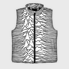 Мужской жилет утепленный 3D с принтом White в Новосибирске,  |  | ian curtis | joy division | rock | unknown pleasures | иэн кёртис | рок