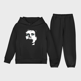 Детский костюм хлопок Oversize с принтом Ian Curtis в Новосибирске,  |  | ian curtis | joy division | rock | unknown pleasures | иэн кёртис | рок