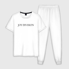 Мужская пижама хлопок с принтом Joy Division в Новосибирске, 100% хлопок | брюки и футболка прямого кроя, без карманов, на брюках мягкая резинка на поясе и по низу штанин
 | ian curtis | joy division | rock | unknown pleasures | иэн кёртис | рок