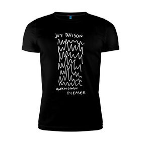 Мужская футболка премиум с принтом Joy Division в Новосибирске, 92% хлопок, 8% лайкра | приталенный силуэт, круглый вырез ворота, длина до линии бедра, короткий рукав | ian curtis | joy division | rock | unknown pleasures | иэн кёртис | рок
