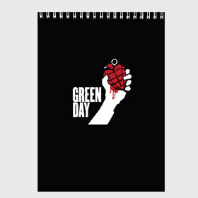 Скетчбук с принтом Green Day в Новосибирске, 100% бумага
 | 48 листов, плотность листов — 100 г/м2, плотность картонной обложки — 250 г/м2. Листы скреплены сверху удобной пружинной спиралью | american idiot