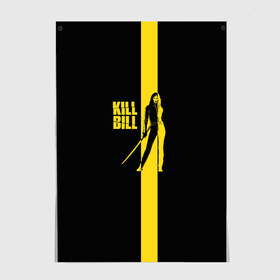 Постер с принтом Kill Bill в Новосибирске, 100% бумага
 | бумага, плотность 150 мг. Матовая, но за счет высокого коэффициента гладкости имеет небольшой блеск и дает на свету блики, но в отличии от глянцевой бумаги не покрыта лаком | тарантино | ума турман