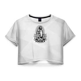 Женская футболка 3D укороченная с принтом The Dude в Новосибирске, 100% полиэстер | круглая горловина, длина футболки до линии талии, рукава с отворотами | the big lebowski | большой лебовски | дюдя