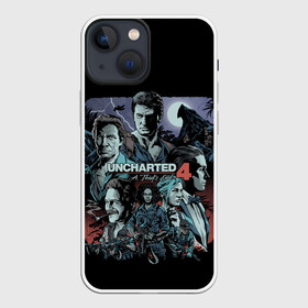 Чехол для iPhone 13 mini с принтом Uncharted 4 в Новосибирске,  |  | chloe | drake | elena | nathan | naughty dog | sully | анчартед | дрейк | натан | нейтан | ноти дог | пиратs | приключения | путь вора | салли | утраченное наследие