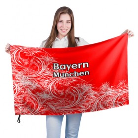 Флаг 3D с принтом Bayern Munchen в Новосибирске, 100% полиэстер | плотность ткани — 95 г/м2, размер — 67 х 109 см. Принт наносится с одной стороны | 