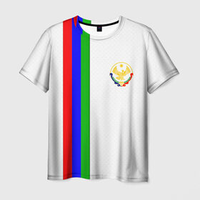 Мужская футболка 3D с принтом I love Dagestan в Новосибирске, 100% полиэфир | прямой крой, круглый вырез горловины, длина до линии бедер | dagestan | дагестан