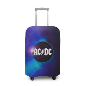 Чехол для чемодана 3D с принтом ACDC в Новосибирске, 86% полиэфир, 14% спандекс | двустороннее нанесение принта, прорези для ручек и колес | ac dc | acdc | acdc ас дс | асдс | метал | молния | музыка | музыканты | певцы