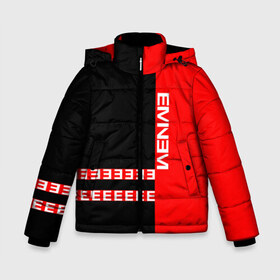 Зимняя куртка для мальчиков 3D с принтом Eminem в Новосибирске, ткань верха — 100% полиэстер; подклад — 100% полиэстер, утеплитель — 100% полиэстер | длина ниже бедра, удлиненная спинка, воротник стойка и отстегивающийся капюшон. Есть боковые карманы с листочкой на кнопках, утяжки по низу изделия и внутренний карман на молнии. 

Предусмотрены светоотражающий принт на спинке, радужный светоотражающий элемент на пуллере молнии и на резинке для утяжки | eminem | hip hop | hiphop | mc | rap | брюс | еменем | еминем | зачитал | маршалл | мс | мэтерс | реп | репер | речитатив | рэп | рэпер | хип | хипхоп | хоп | хорроркор | эменем | эминем