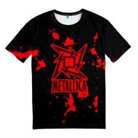 Мужская футболка 3D с принтом Metallica в Новосибирске, 100% полиэфир | прямой крой, круглый вырез горловины, длина до линии бедер | m | metallica | группа | джеймс хэтфилд | кирк хэмметт | ларс ульрих | метал | металика | металлика | миталика | музыка | роберт трухильо | рок | трэш | трэшметал | хард | хардрок | хеви | хевиметал