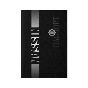 Обложка для паспорта матовая кожа с принтом NISSAN SPORT в Новосибирске, натуральная матовая кожа | размер 19,3 х 13,7 см; прозрачные пластиковые крепления | Тематика изображения на принте: motor | nissan | авто | лого | машина | ниссан | тачка