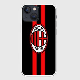 Чехол для iPhone 13 mini с принтом AC Milan FC в Новосибирске,  |  | football | italia | logo | milan | sport | италия | лого | милан | спорт | фк | футбол | футбольный клуб