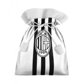 Подарочный 3D мешок с принтом FC Milan Black&White в Новосибирске, 100% полиэстер | Размер: 29*39 см | 