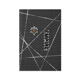 Обложка для паспорта матовая кожа с принтом Империя в Новосибирске, натуральная матовая кожа | размер 19,3 х 13,7 см; прозрачные пластиковые крепления | Тематика изображения на принте: герб | металл | текстура