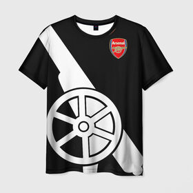Мужская футболка 3D с принтом Arsenal Exclusive в Новосибирске, 100% полиэфир | прямой крой, круглый вырез горловины, длина до линии бедер | Тематика изображения на принте: 2019 | arsenal | exclusive | арсенал | форма | эксклюзив