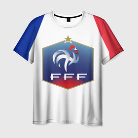 Мужская футболка 3D с принтом Сборная Франции в Новосибирске, 100% полиэфир | прямой крой, круглый вырез горловины, длина до линии бедер | france | франция