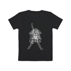 Детская футболка хлопок с принтом Queen в Новосибирске, 100% хлопок | круглый вырез горловины, полуприлегающий силуэт, длина до линии бедер | Тематика изображения на принте: paul rodgers | queen | брайан мэй | джон дикон | квин | меркури | меркьюри | мэркури | роджер тейлор | рок группа | фредди | фреди