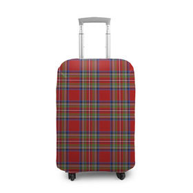Чехол для чемодана 3D с принтом Королевский Стюарт Тартан в Новосибирске, 86% полиэфир, 14% спандекс | двустороннее нанесение принта, прорези для ручек и колес | англия | килт | королева | королевский | лондон | стюарт | тартан | ткань | узор | шотландия | шотландка