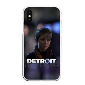 Чехол для iPhone XS Max матовый с принтом Detroit Become Human - Kara в Новосибирске, Силикон | Область печати: задняя сторона чехла, без боковых панелей | connor | cyberlife | deviant | ps4 | rk800 |  detroit: become human | детроит | детроит: стать человеком | игры | коннор | пиратs | эксклюзив