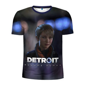 Мужская футболка 3D спортивная с принтом Detroit: Become Human - Kara в Новосибирске, 100% полиэстер с улучшенными характеристиками | приталенный силуэт, круглая горловина, широкие плечи, сужается к линии бедра | Тематика изображения на принте: connor | cyberlife | deviant | ps4 | rk800 |  detroit: become human | детроит | детроит: стать человеком | игры | коннор | пиратs | эксклюзив