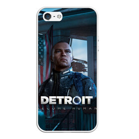 Чехол для iPhone 5/5S матовый с принтом Detroit Become Human - Markus в Новосибирске, Силикон | Область печати: задняя сторона чехла, без боковых панелей | connor | cyberlife | deviant | ps4 | rk800 |  detroit: become human | детроит | детроит: стать человеком | игры | коннор | пиратs | эксклюзив