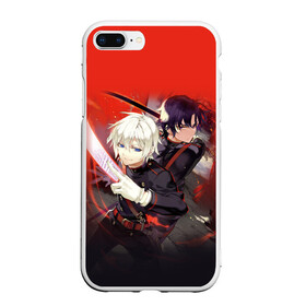 Чехол для iPhone 7Plus/8 Plus матовый с принтом Shinya & Guren в Новосибирске, Силикон | Область печати: задняя сторона чехла, без боковых панелей | Тематика изображения на принте: owari no seraph | seraph of the end | последний серафим