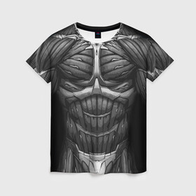 Женская футболка 3D с принтом Экзоскелет CRYSIS в Новосибирске, 100% полиэфир ( синтетическое хлопкоподобное полотно) | прямой крой, круглый вырез горловины, длина до линии бедер | crysis |   робот | бионический | бронь | броня | доспехи | костюм | крайсис | экзоскелет