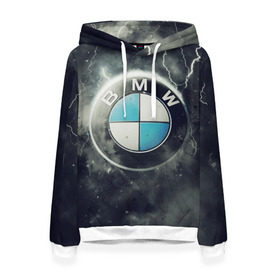 Женская толстовка 3D с принтом Логотип BMW в Новосибирске, 100% полиэстер  | двухслойный капюшон со шнурком для регулировки, мягкие манжеты на рукавах и по низу толстовки, спереди карман-кенгуру с мягким внутренним слоем. | logo bmw | бмв | логотип bmw | логотип бмв